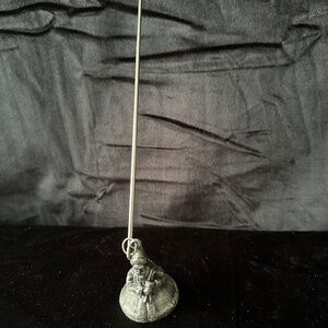 Vintage Pewter Christmas Santa candle snuffer